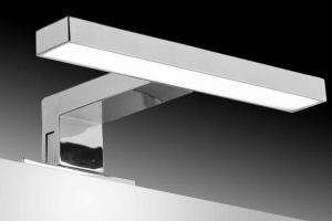 Aplique de baño LED Baho ABS 18 cm cromado luz fría 