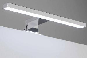 Aplique de baño LED Baho ABS 30 cm cromado luz fría 