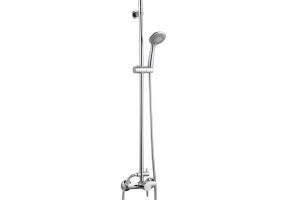 Equipo de ducha Baho STAR cromado 115 cm con rociador y teleducha
