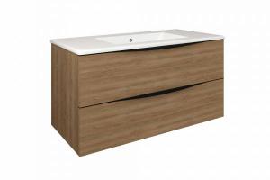 Mueble de baño suspendido Baho LUCCA roble natural 100 cm con 2 cajones