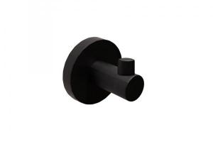 Percha toallero dual para baño Baho STICK ROUND negro mate 