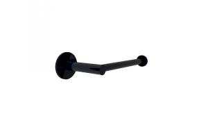 Portarrollos lateral dual para baño Baho STICK ROUND negro mate 