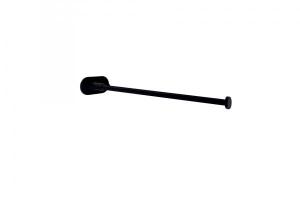 Toallero frontal dual para baño Baho STICK ROUND negro mate 