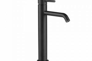 Grifo de lavabo caño alto Baho RONDO negro mate 29,7 cm