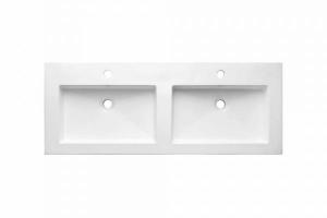 Lavabo doble seno Baho PRISMA 121x46 cm
