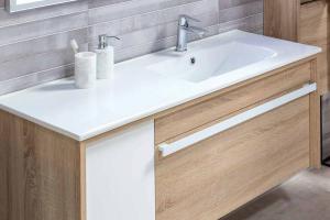 Lavabo asimétrico a derecha Baho CÓDIGO II 121x46 cm
