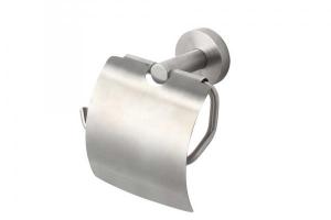 Portarrollos de baño con tapa Baho ACERO 11 cm